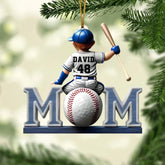 Proud Baseball Mom Family Personalized Custom Acrylic Ornament Mother's Day, House Warming Gift For Mom, Sport Lovers, Sport Players