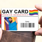 Custom Photo Wallet Card Unique Gay Pride Keepsake Perfect Gift for LGBT Friends