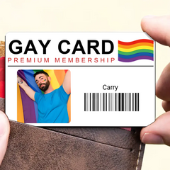 Custom Photo Wallet Card Unique Gay Pride Keepsake Perfect Gift for LGBT Friends